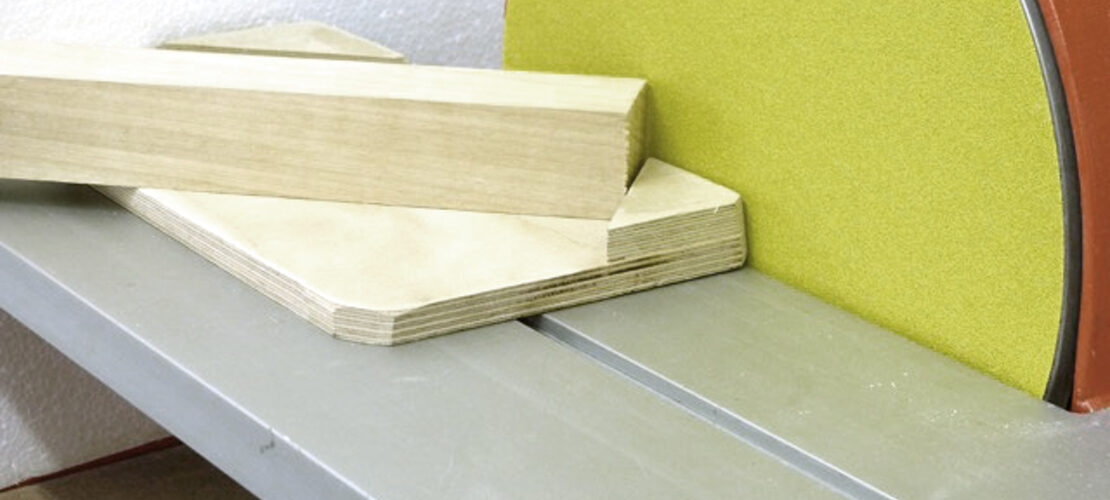 Kantenschleifhilfe für Tellerschleifmaschine